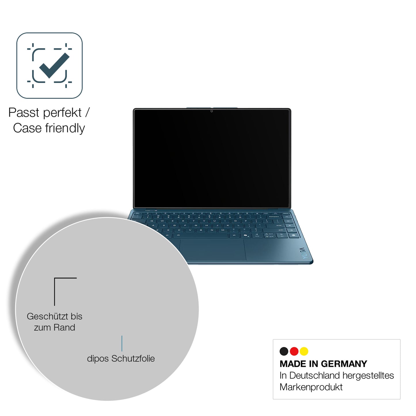 2x 9H Schutzfolie matt für Lenovo Yoga 9 2-in-1 14ILL10 14 Zoll Panzerfolie