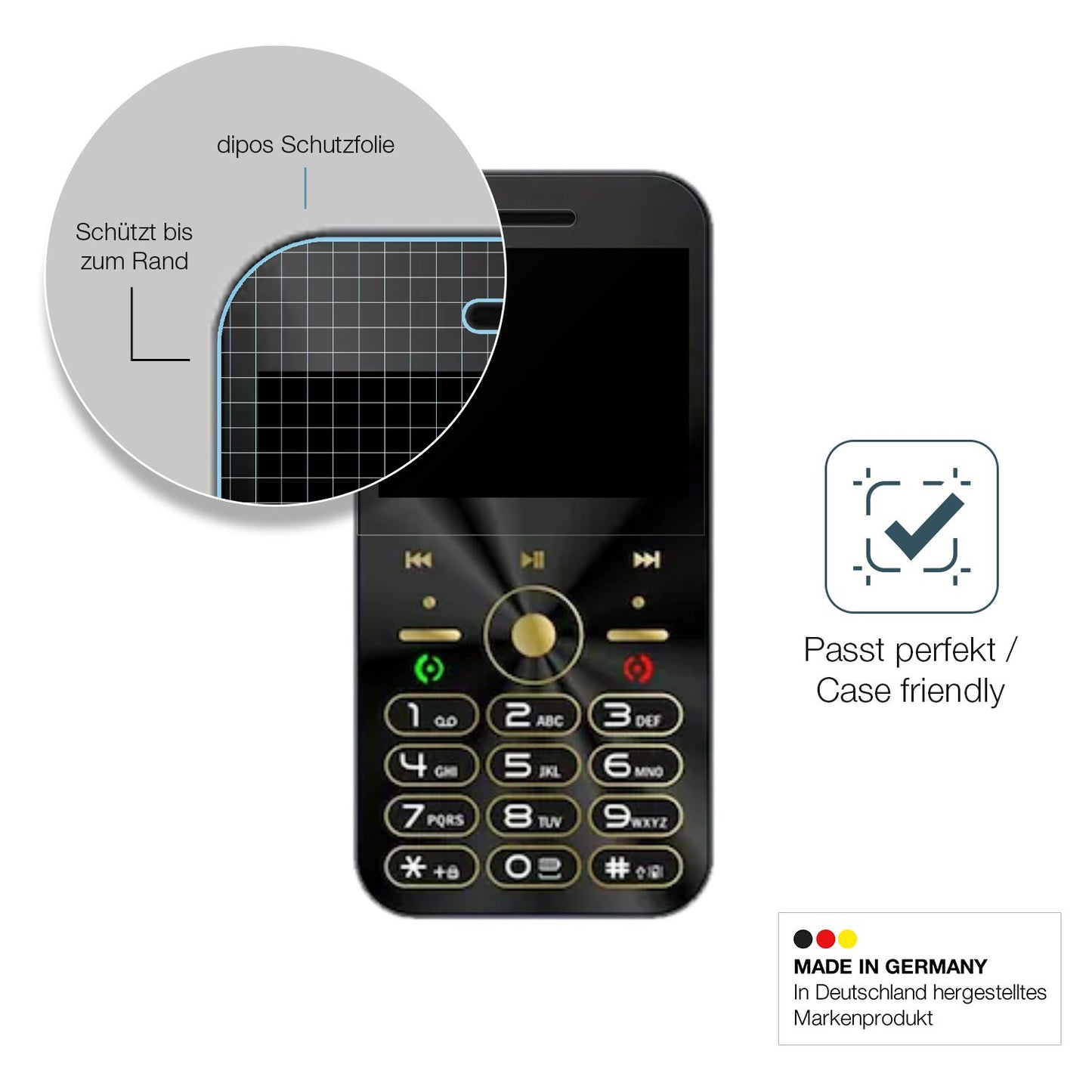 2x Screen Protector for I Kall A2 matte Flexible Glass 9H dipos