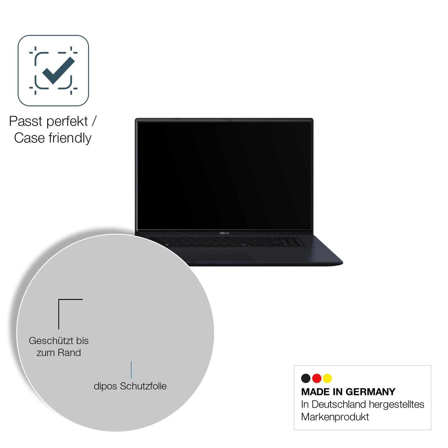 2x 9H Schutzfolie matt für Asus Vivobook 18 M1807 Panzerfolie