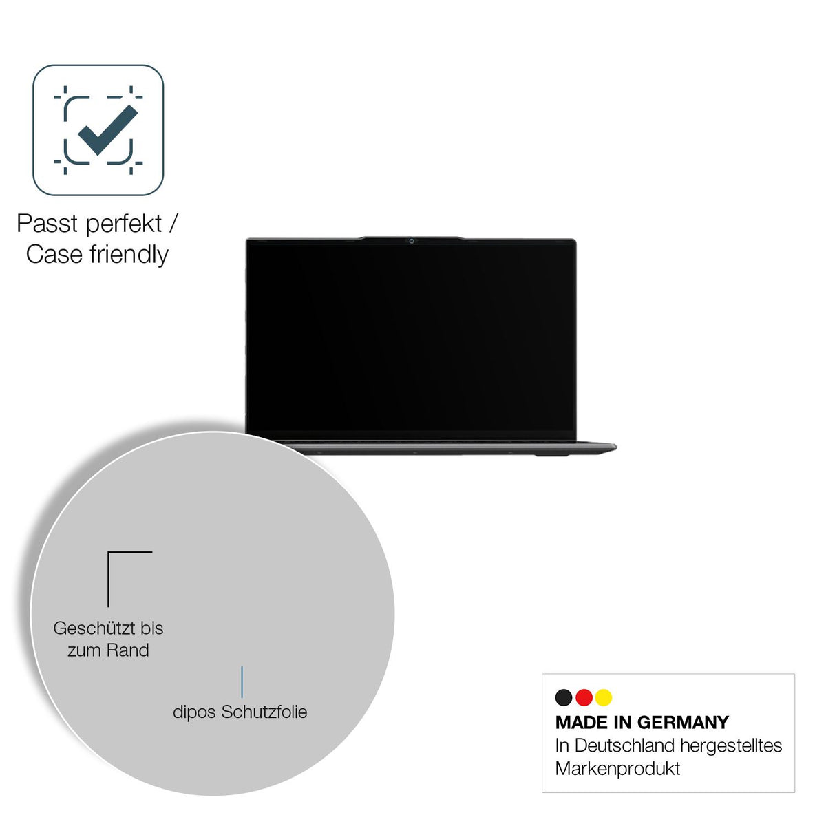 2x Screen Protector for BMAX X15 Pro 15.6 Zoll matte Flexible Glass 9H dipos