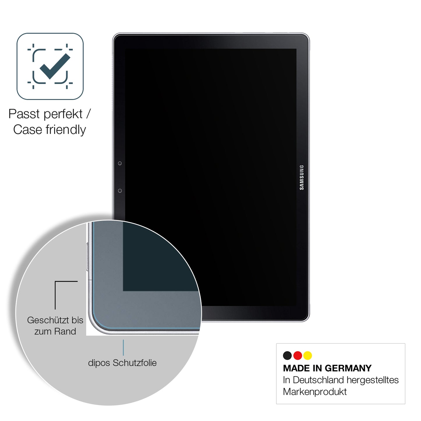 2x 9H Schutzfolie matt für Samsung Galaxy Book 12 Zoll 1. Gen Panzerfolie