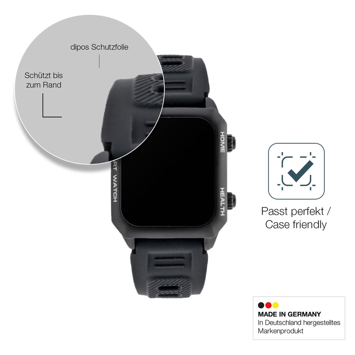 2x Screen Protector for Watchmark Kardiowatch FOCUS matte Flexible Glass 9H
