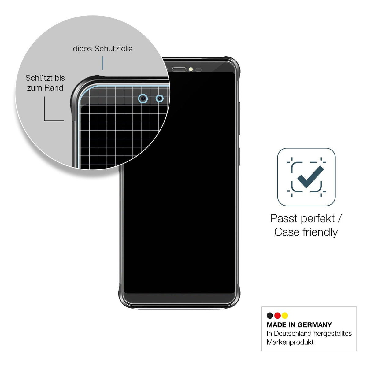2x Screen Protector for Vernee V2 Pro matte Flexible Glass 9H dipos