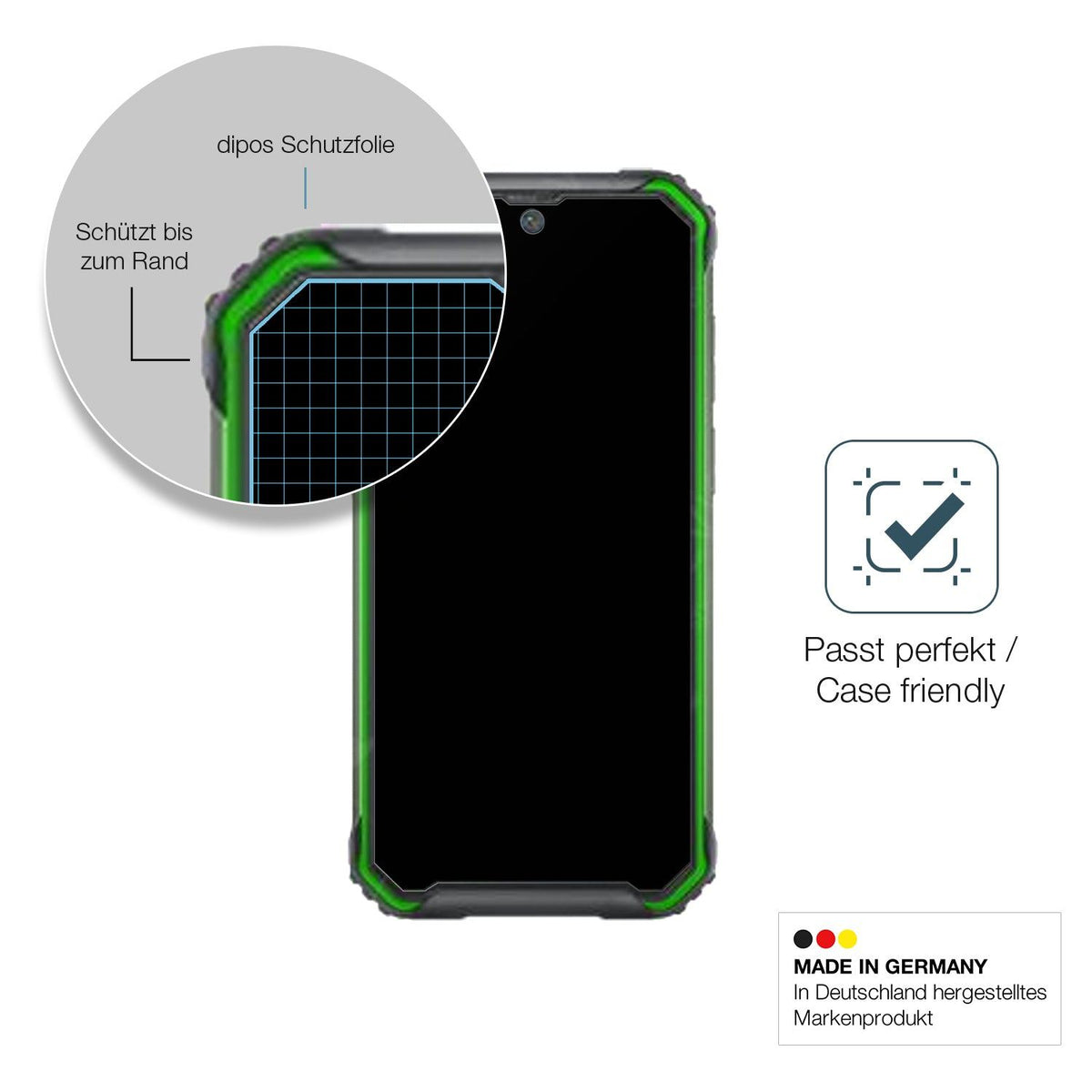 2x Screen Protector for Blackview BV7200 matte Flexible Glass 9H dipos
