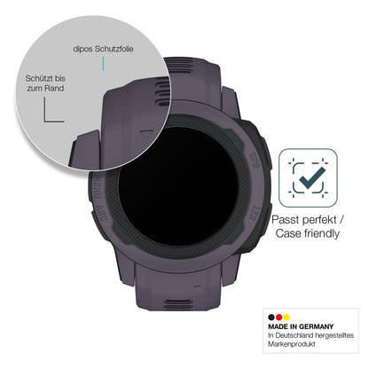 2x Screen Protector for Garmin Instinct 2S (40mm) matte Flexible Glass 9H dipos