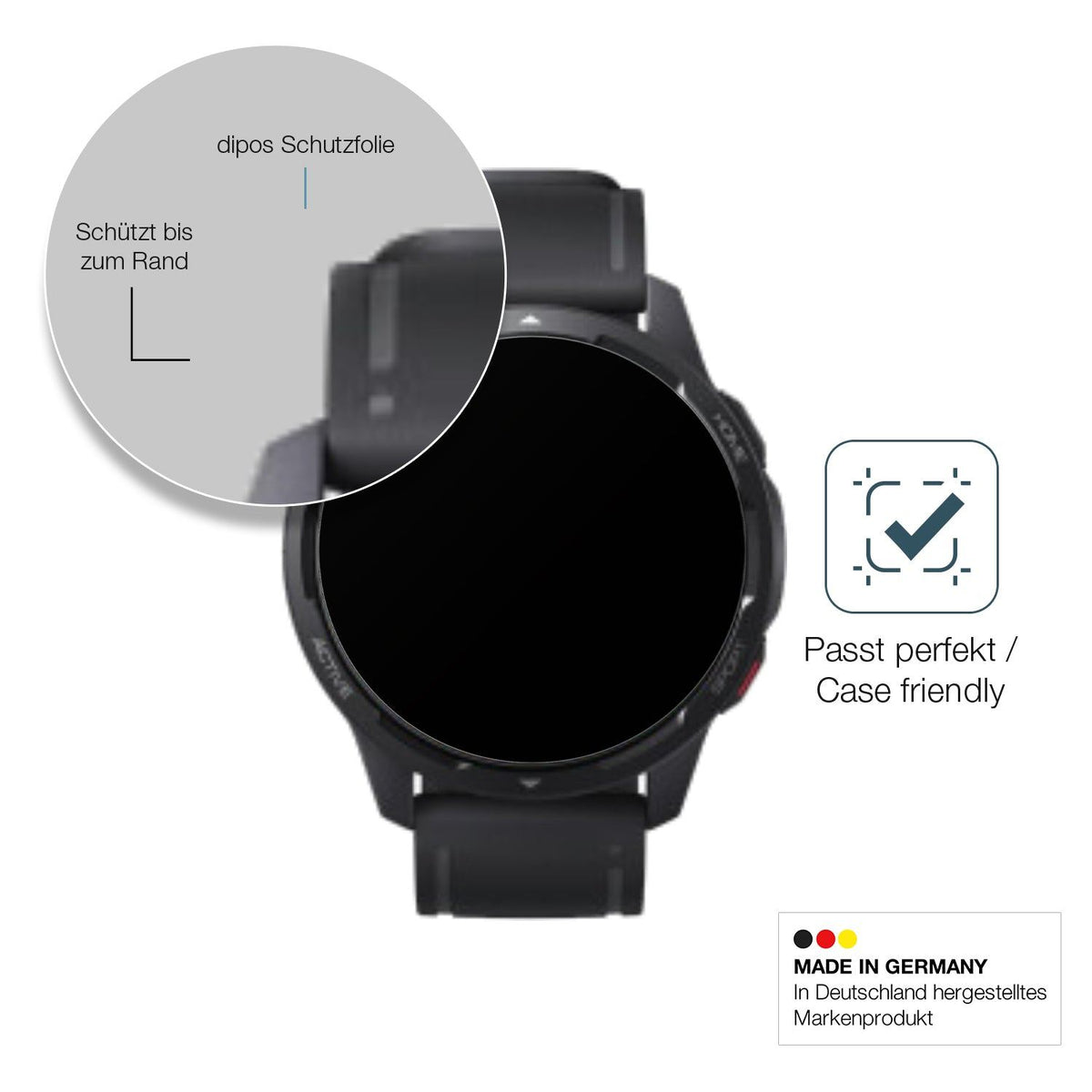 2x Screen Protector for Xiaomi Watch S1 Active matte Flexible Glass 9H dipos
