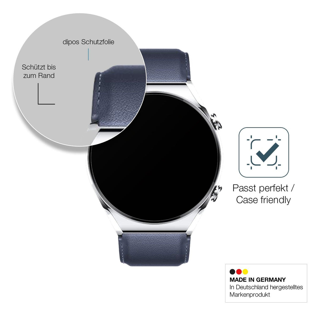 2x Screen Protector for Xiaomi Watch S1 matte Flexible Glass 9H dipos