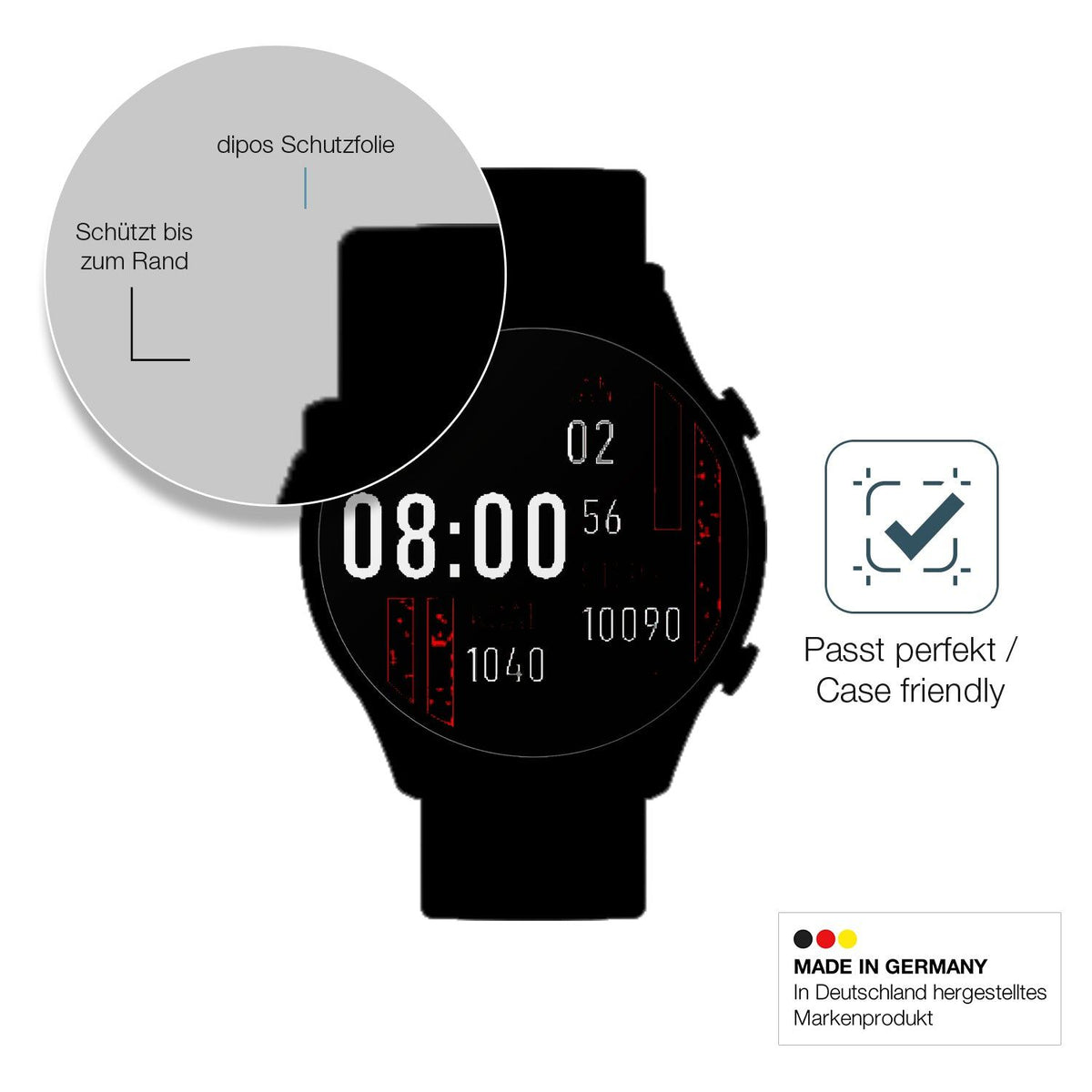 2x Screen Protector for Kieslect Calling Watch KR Pro matte Flexible Glass 9H