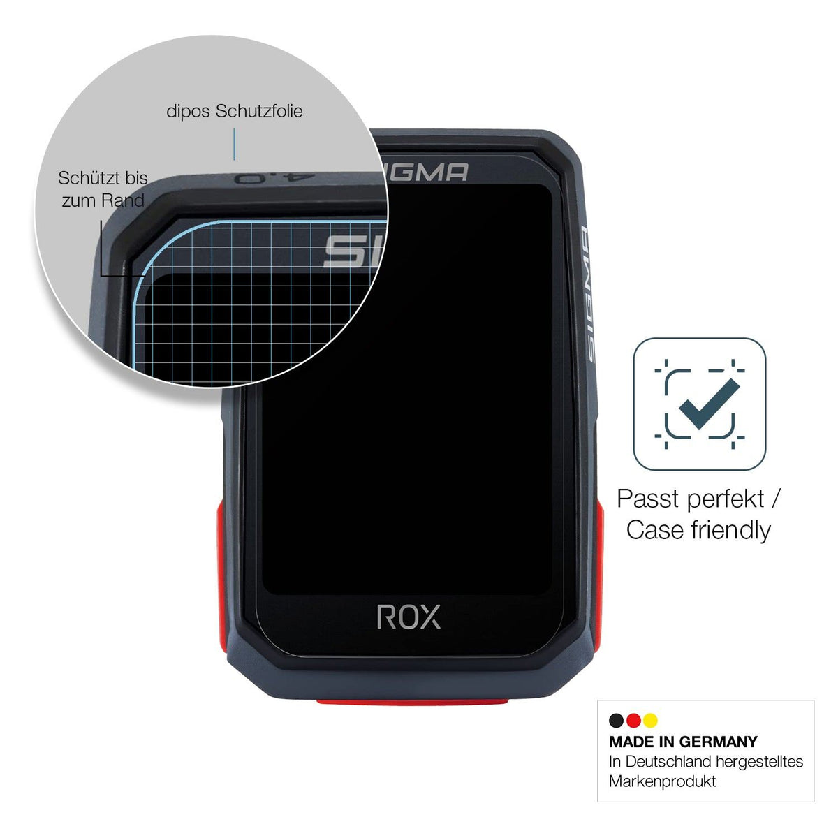 2x Screen Protector for SIGMA Sport Rox 4.0 matte Flexible Glass 9H dipos