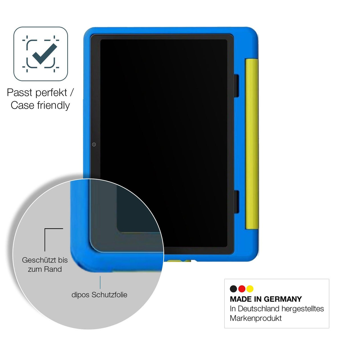2x Screen Protector for Yicty Kinder Tablet matte Flexible Glass 9H dipos