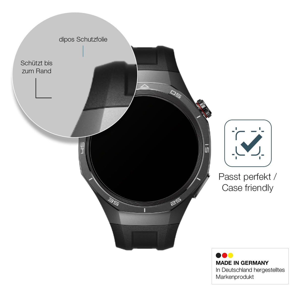 2x Screen Protector for Huawei Watch GT5 matte Flexible Glass 9H dipos