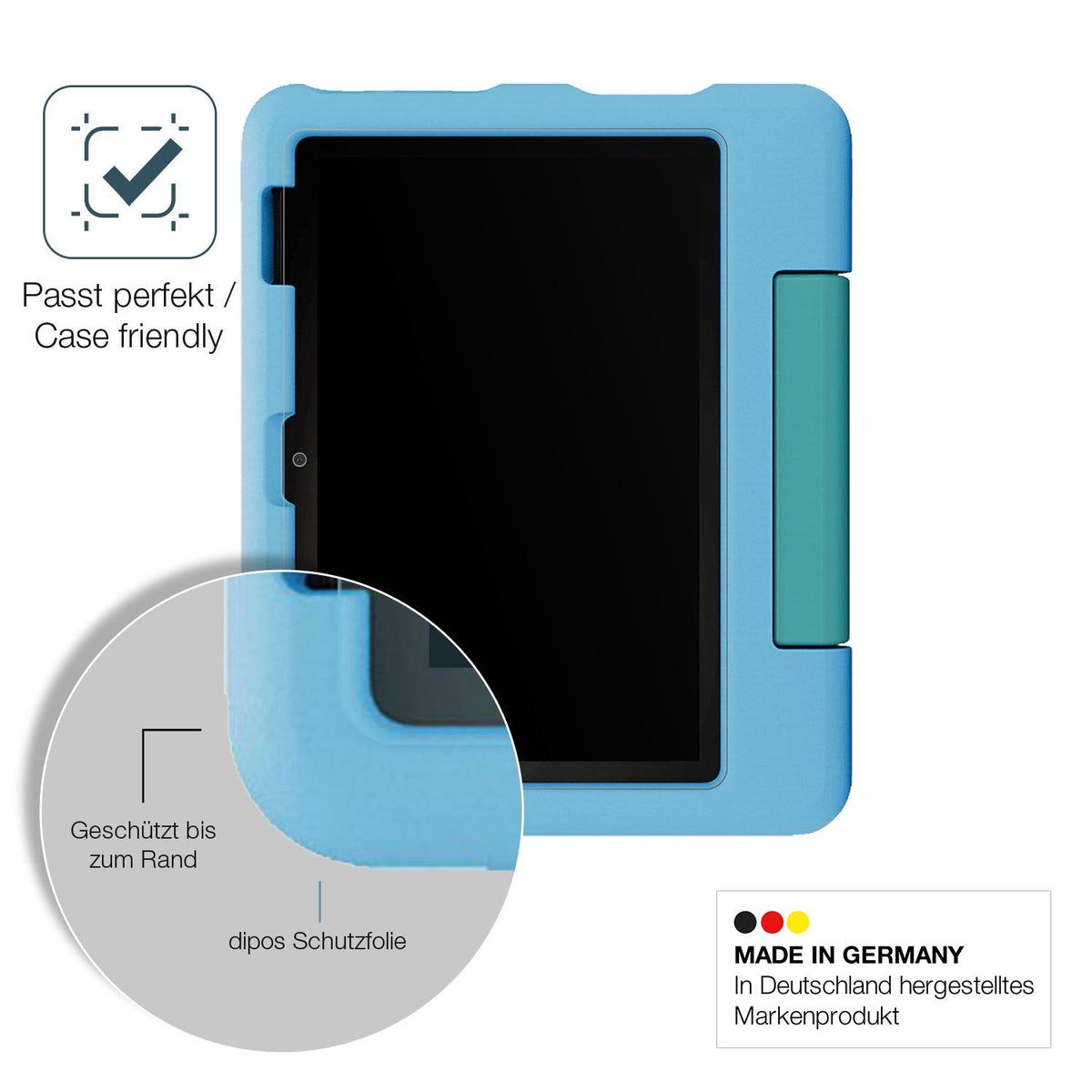 2x Screen Protector for Amazon Fire HD 8 Kids 2024 matte Flexible Glass 9H dipos