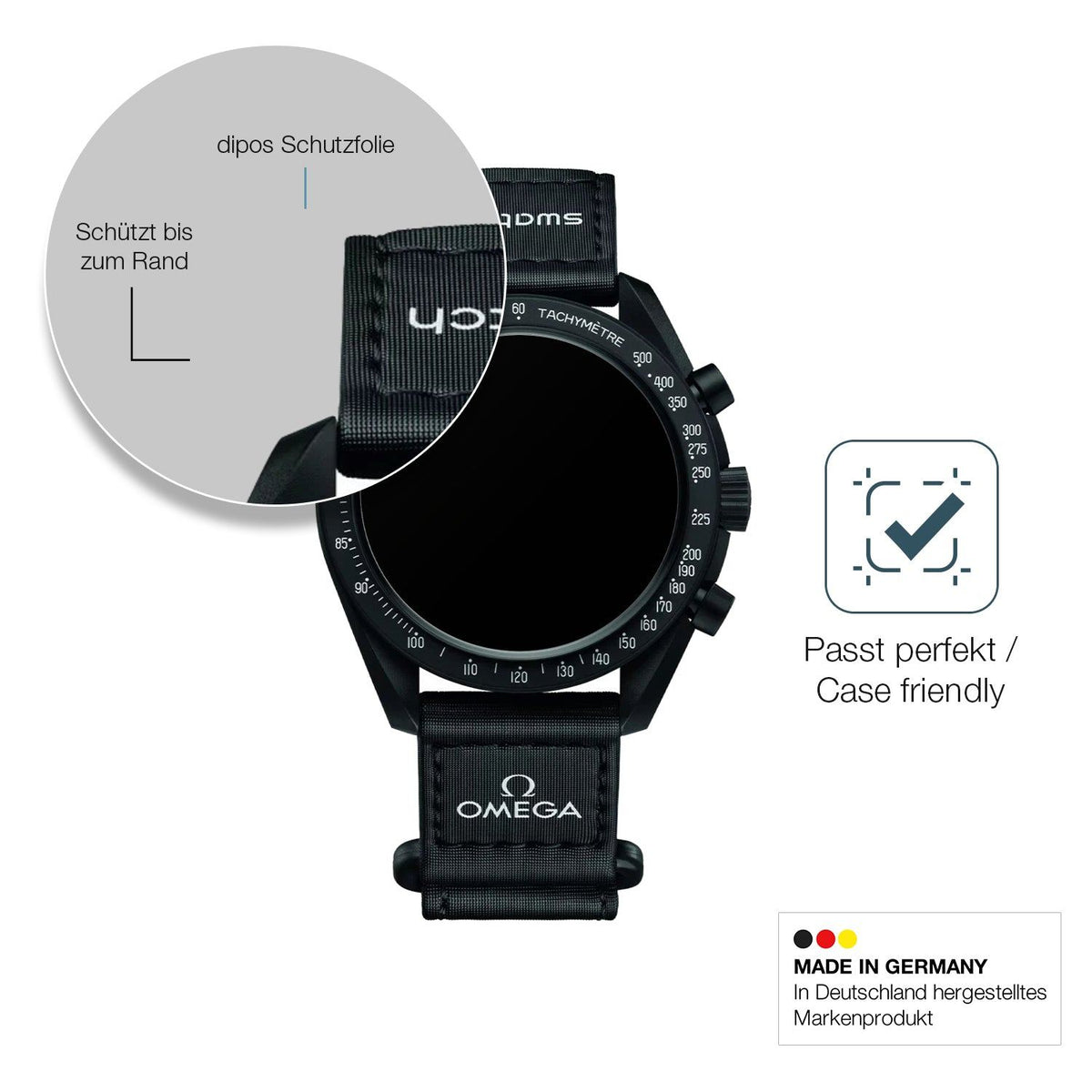 2x Screen Protector for Omega x Swatch Speedmaster Moonswatch matte Flexible