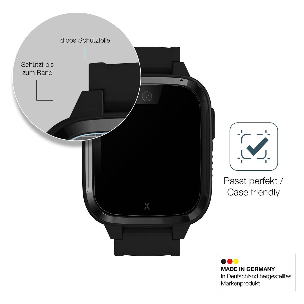 2x Screen Protector for XPLORA Kidzi Smartwatch matte Flexible Glass 9H dipos
