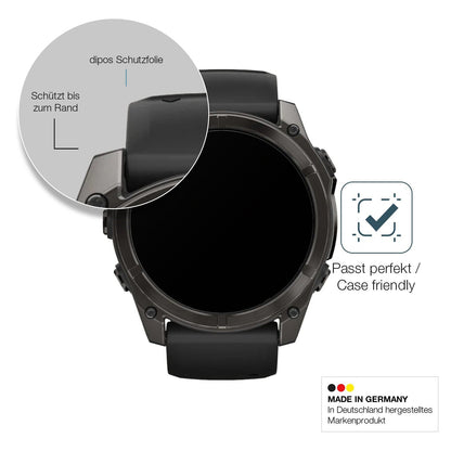 2x Screen Protector for Garmin Fenix 8 47mm matte Flexible Glass 9H dipos