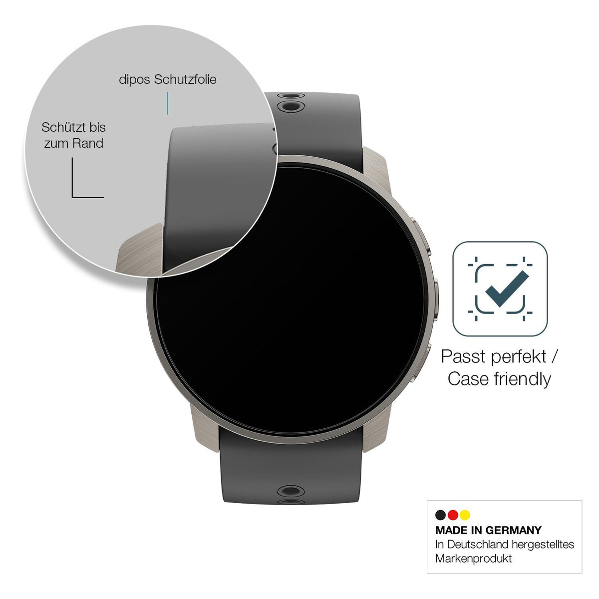 2x Screen Protector for Suunto Peak Pro matte Flexible Glass 9H dipos