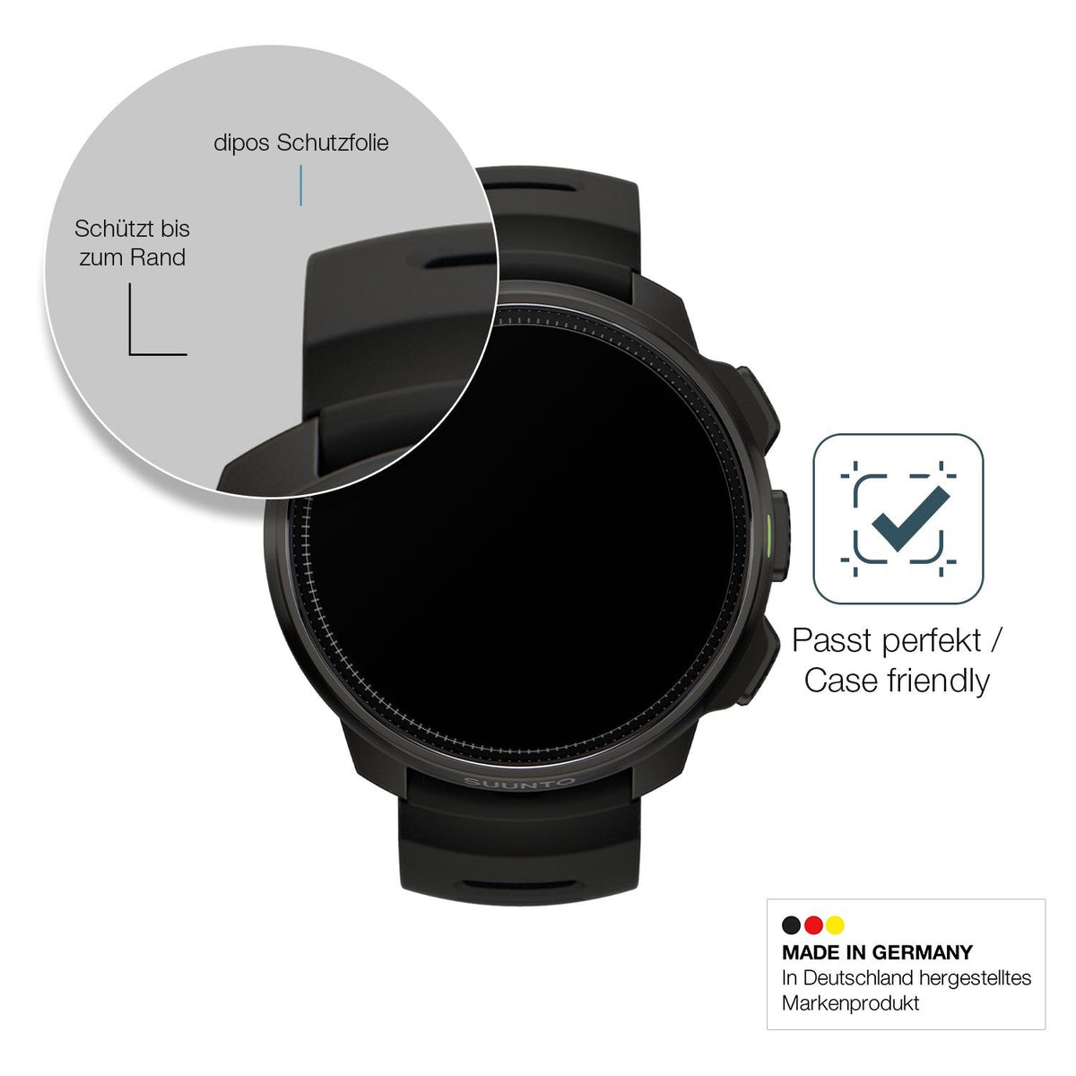 2x Screen Protector for Suunto Ocean matte Flexible Glass 9H dipos