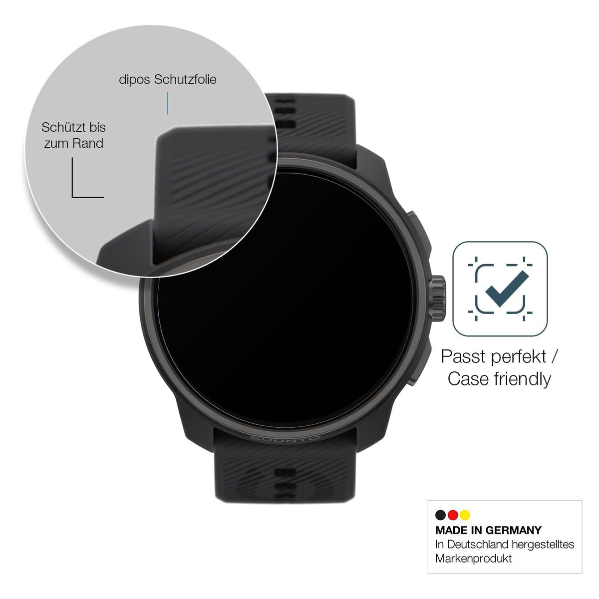 2x Screen Protector for Suunto Race matte Flexible Glass 9H dipos