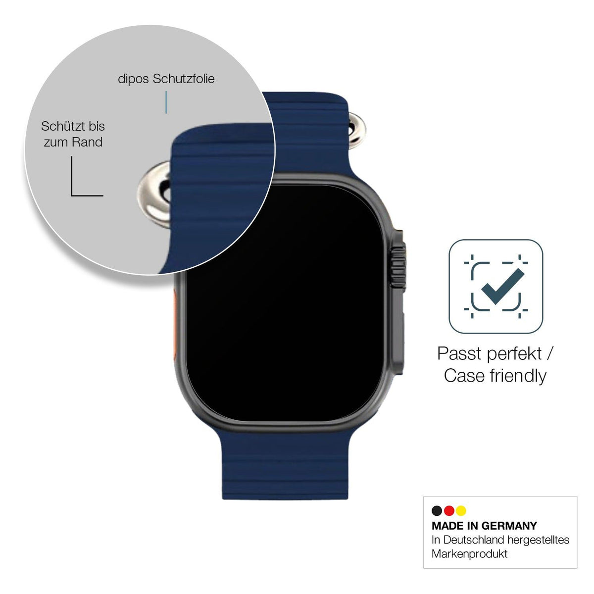 2x Screen Protector for Kiano Watch Solid matte Flexible Glass 9H dipos