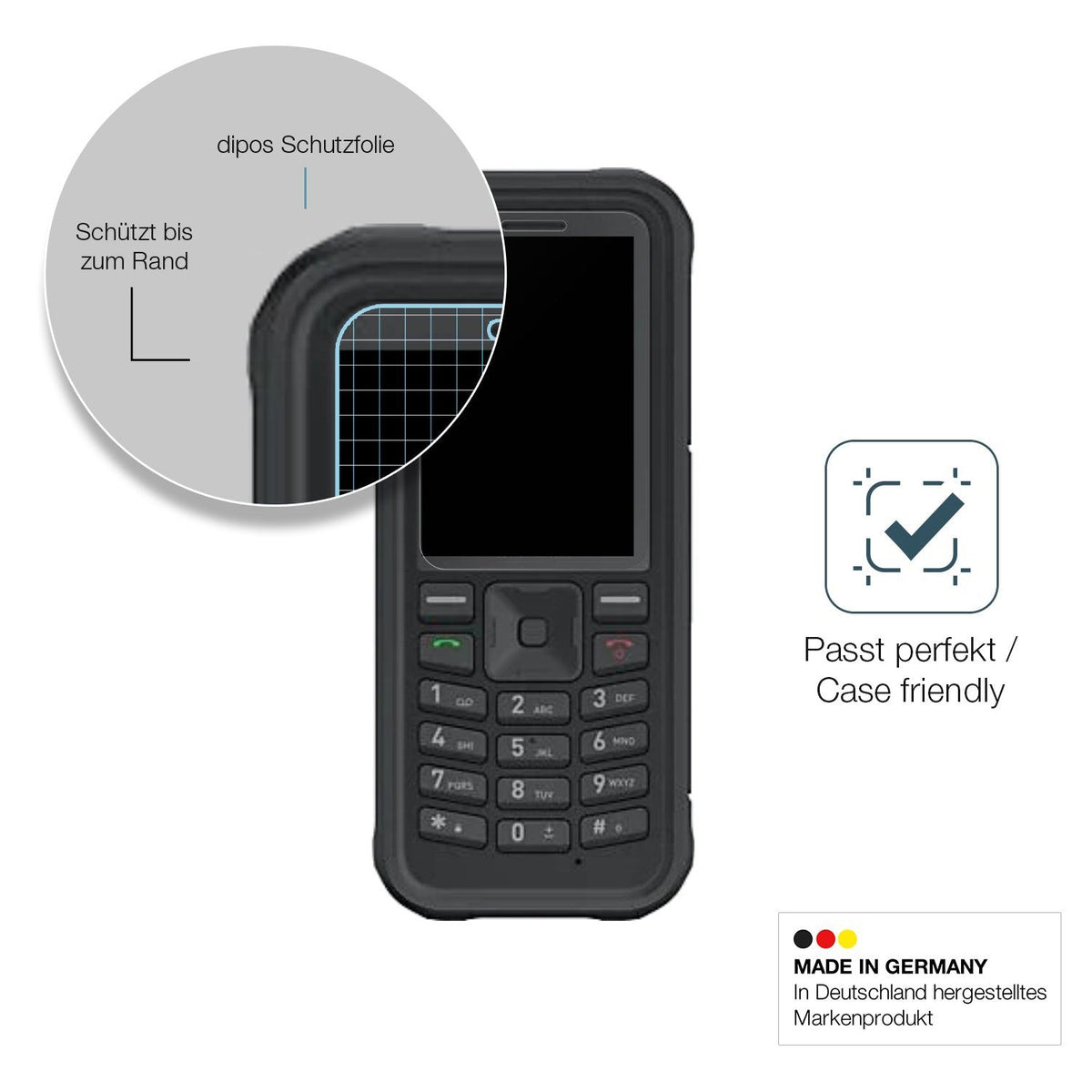2x Screen Protector for Sonim XP100 matte Flexible Glass 9H dipos
