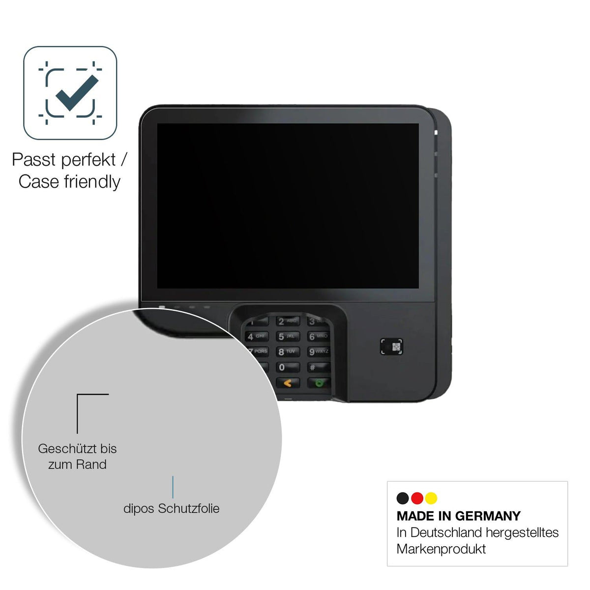2x Screen Protector for Verifone M425 matte Flexible Glass 9H dipos