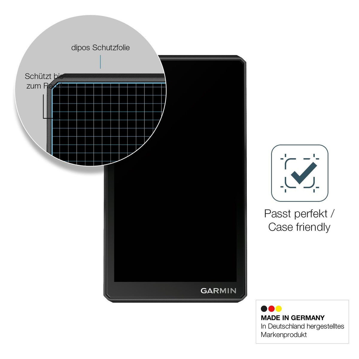 2x Screen Protector for Garmin zumo XT2 matte Flexible Glass 9H dipos