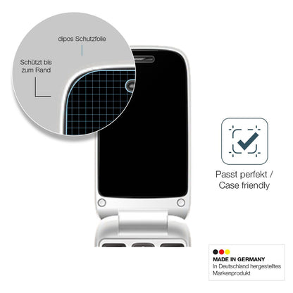2x Screen Protector for TRUE S70 Seniorenhandy matte Flexible Glass 9H dipos