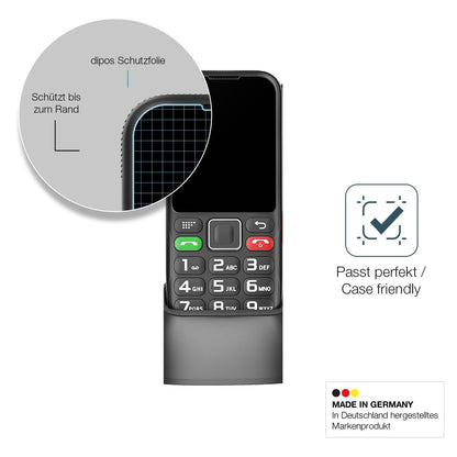 2x Screen Protector for Brisum F22 Seniorenhandy matte Flexible Glass 9H dipos