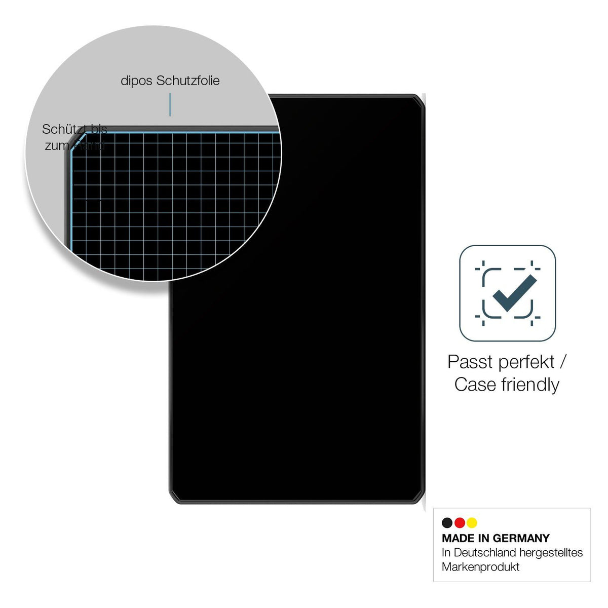 2x Screen Protector for Garmin dezl LGV820 matte Flexible Glass 9H dipos