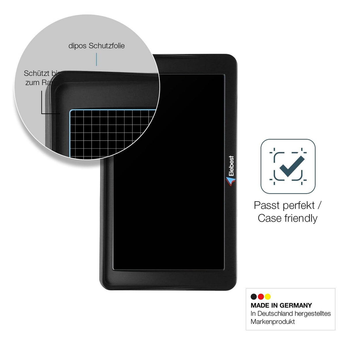 2x Screen Protector for Elebest City 70A matte Flexible Glass 9H dipos