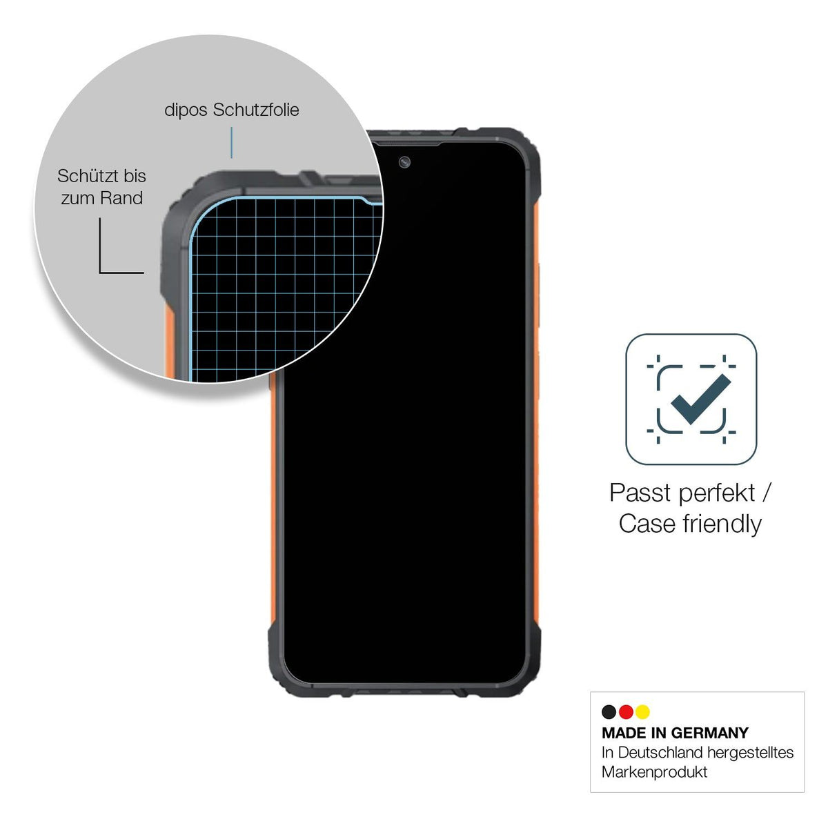 2x Screen Protector for Cubot KingKong Ace 3 matte Flexible Glass 9H dipos