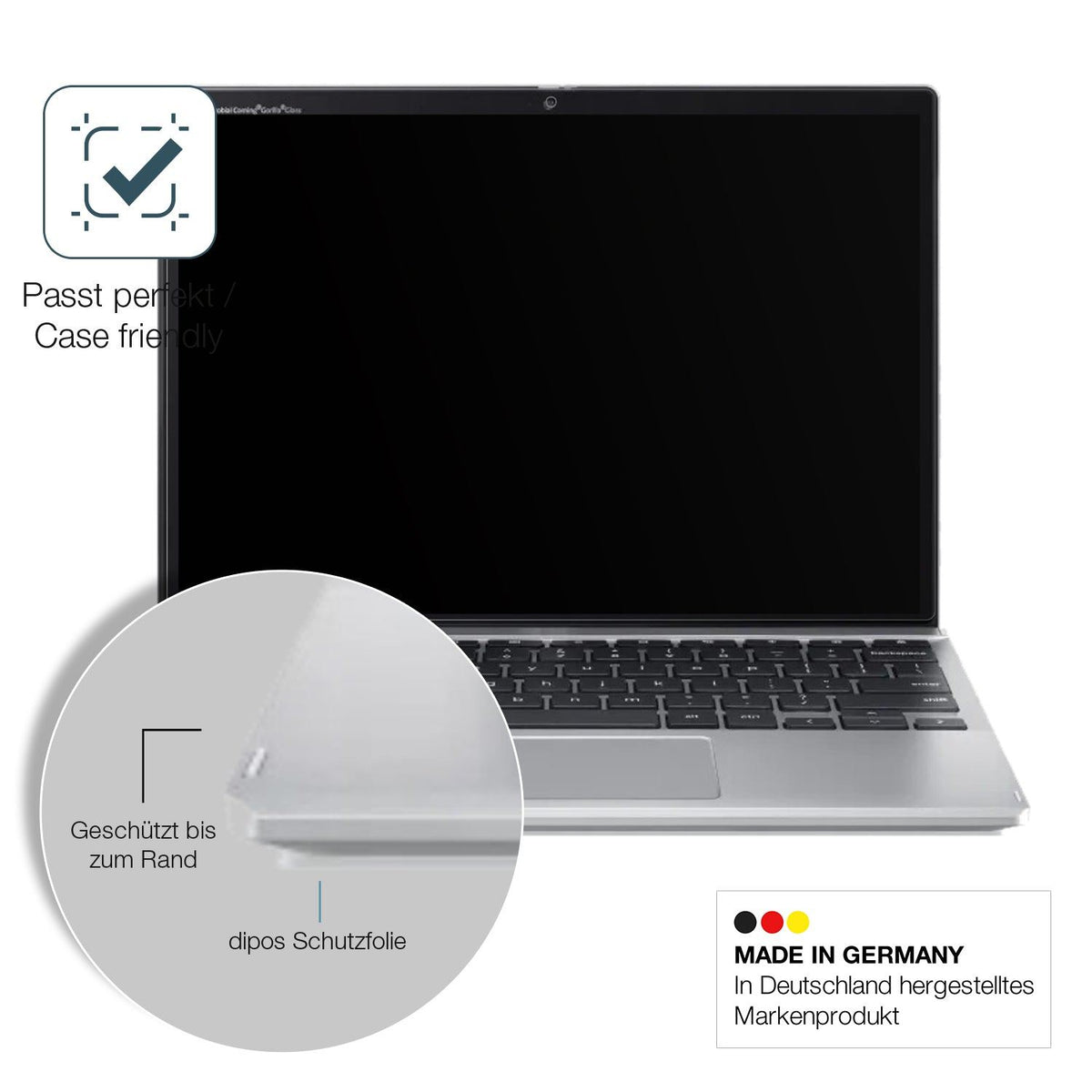 2x Screen Protector for Acer Chromebook Spin 312 matte Flexible Glass 9H dipos