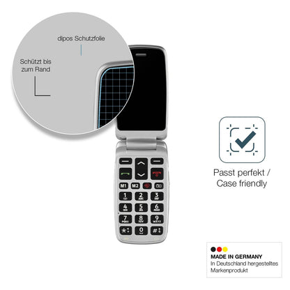 2x Screen Protector for Doro 2820 matte Flexible Glass 9H dipos
