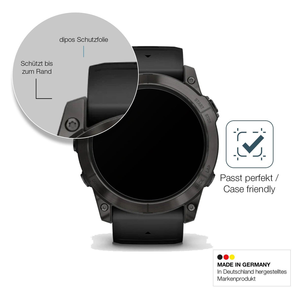 2x Screen Protector for Garmin Epix Pro Gen 2 47mm matte Flexible Glass 9H dipos