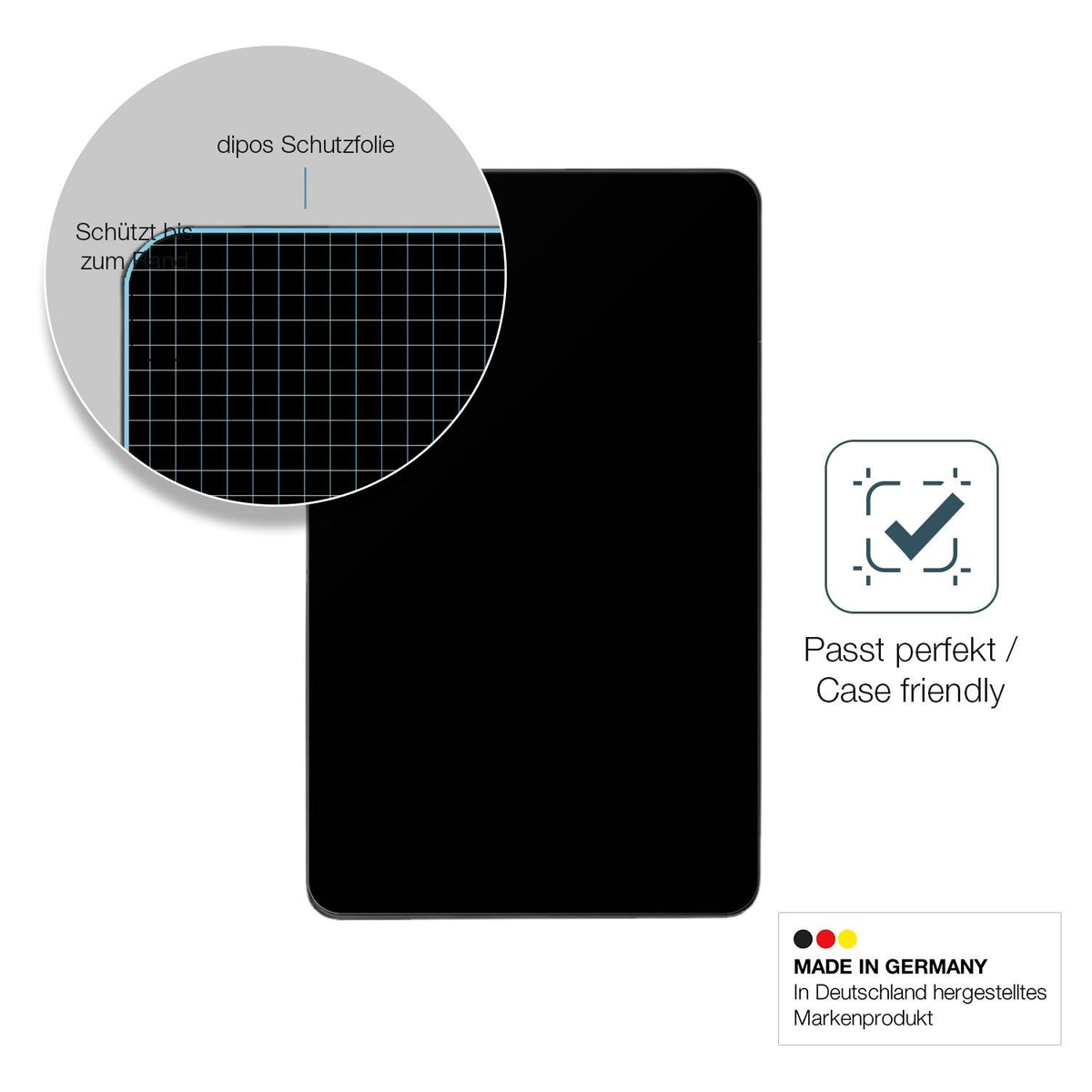 2x Screen Protector for Pashlysh A9 7 Zoll Display matte Flexible Glass 9H dipos