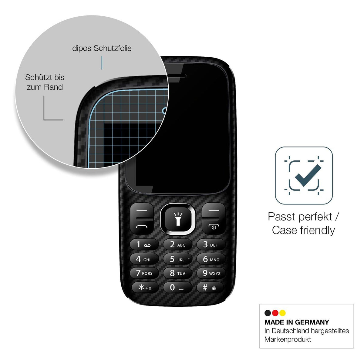 2x Screen Protector for Energizer Mobile E13 matte Flexible Glass 9H dipos
