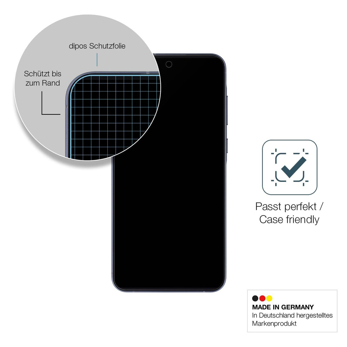 2x Screen Protector for Samsung Galaxy A55 (case friendly) matte Flexible Glass