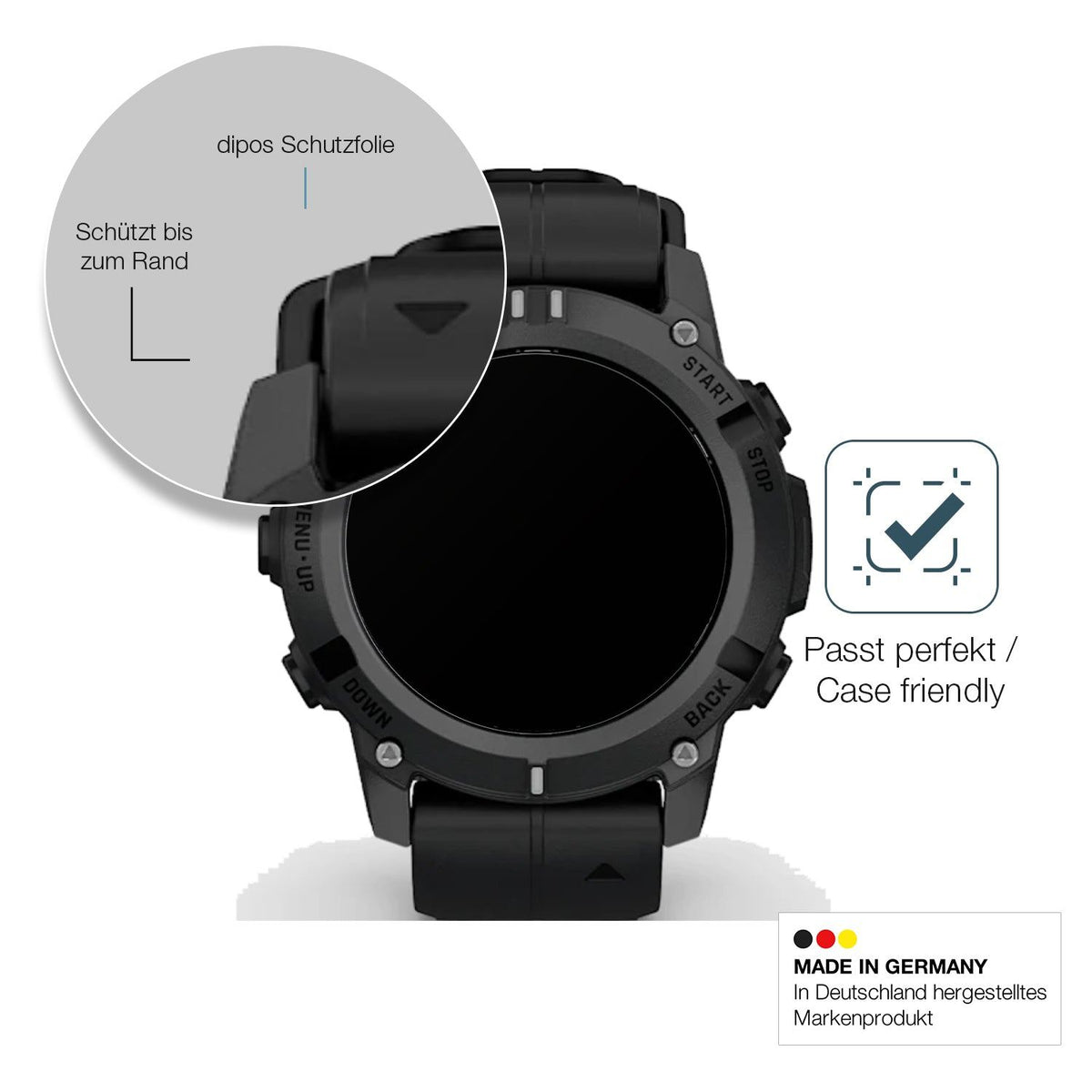 2x Screen Protector for Garmin Descent G2 matte Flexible Glass 9H dipos
