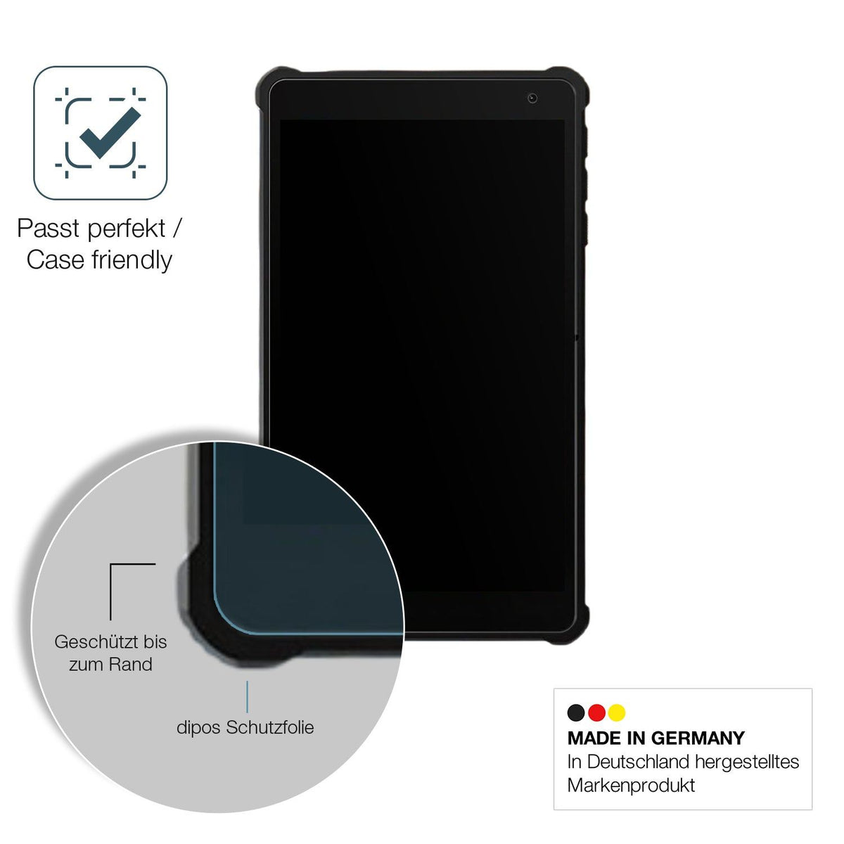 2x Screen Protector for Pritom 7 Zoll Tablet matte Flexible Glass 9H dipos