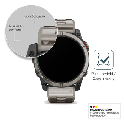 2x Screen Protector for Garmin quatix 7X matte Flexible Glass 9H dipos