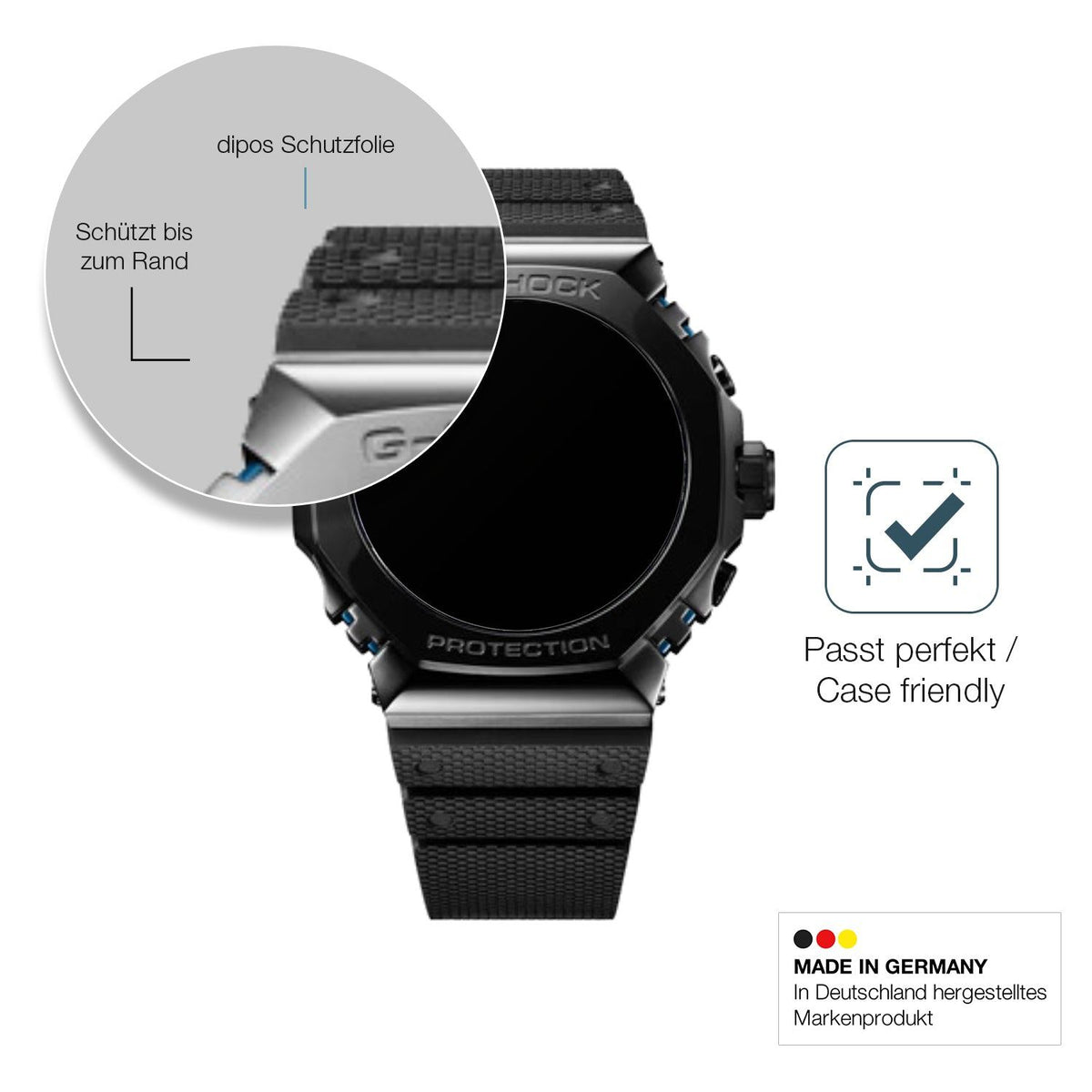 2x Screen Protector for Casio G-Shock MRG-B2100R matte Flexible Glass 9H dipos