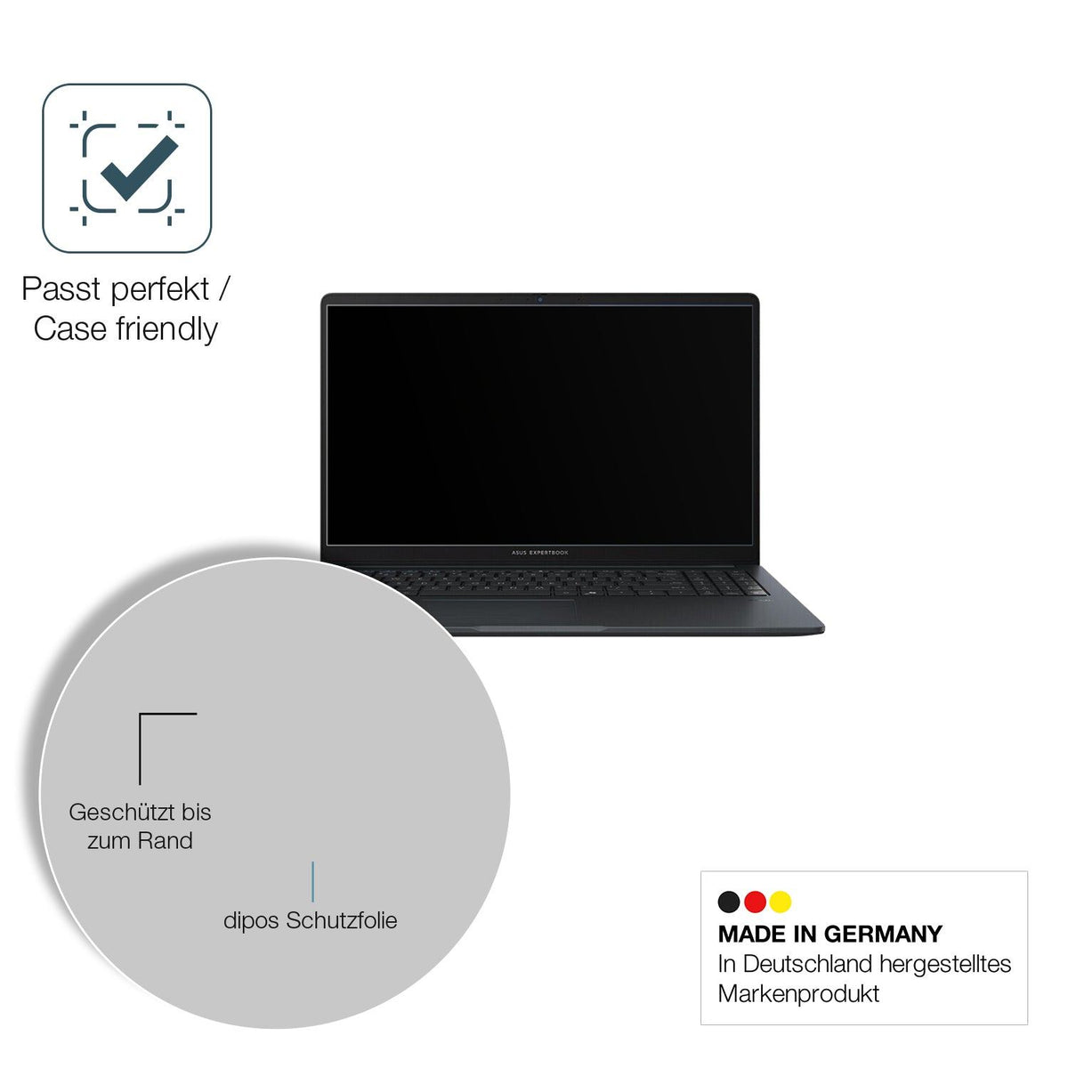 2x Screen Protector for Asus Expertbook B1 BM1503 matte Flexible Glass 9H dipos