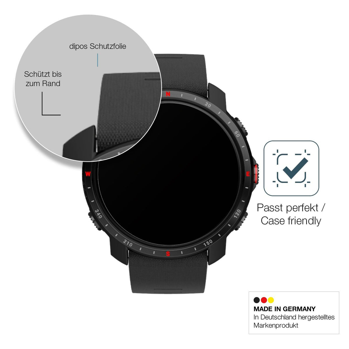 2x Screen Protector for Polar Grit X matte Flexible Glass 9H dipos