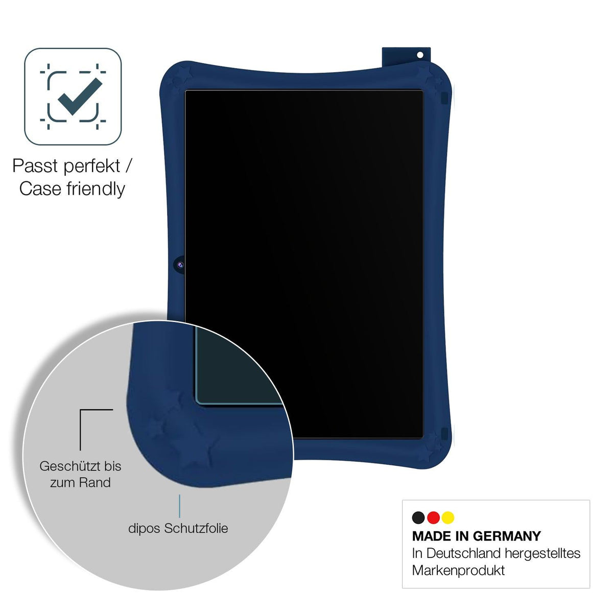 2x Screen Protector for WeTapble Kids Tablet 7 Zoll matte Flexible Glass 9H