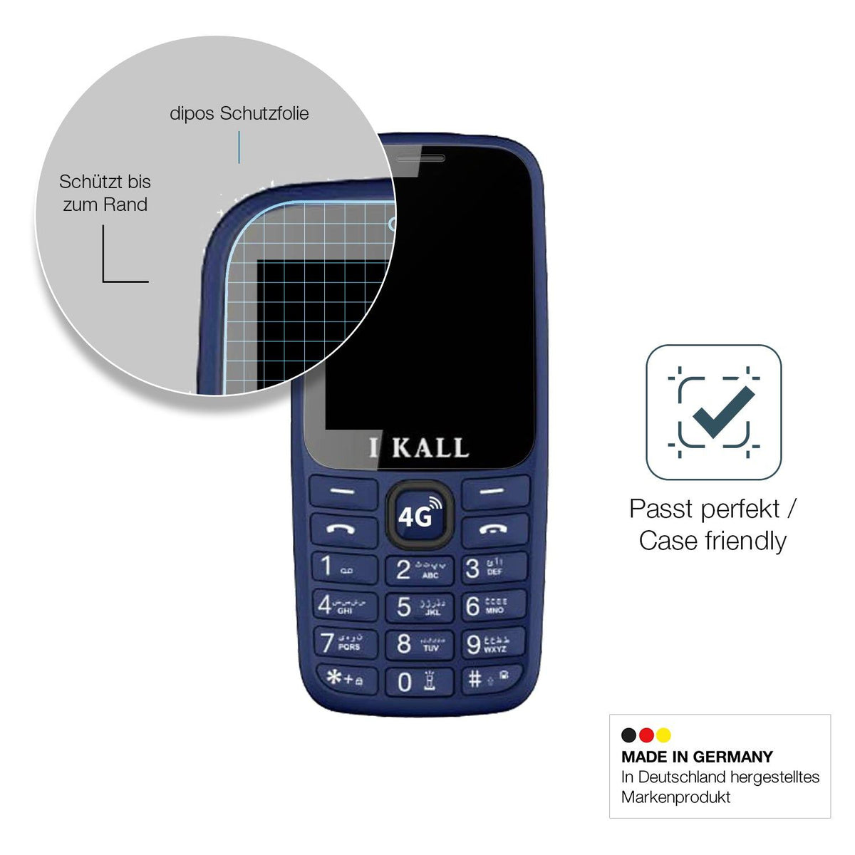 2x Screen Protector for I Kall I2 4G matte Flexible Glass 9H dipos