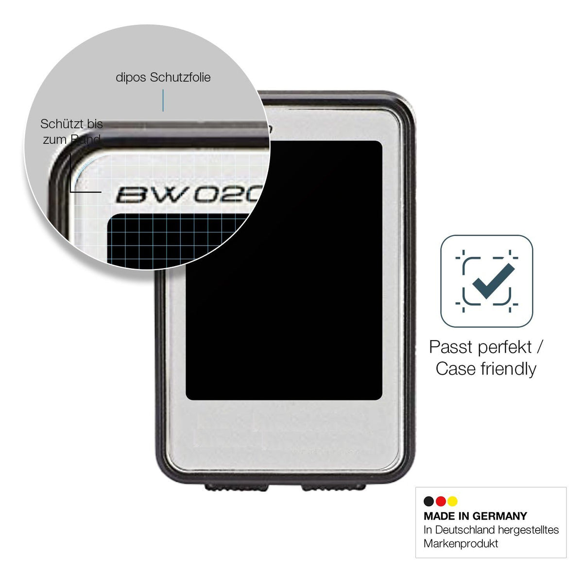 2x Screen Protector for Prophete BW-020 matte Flexible Glass 9H dipos