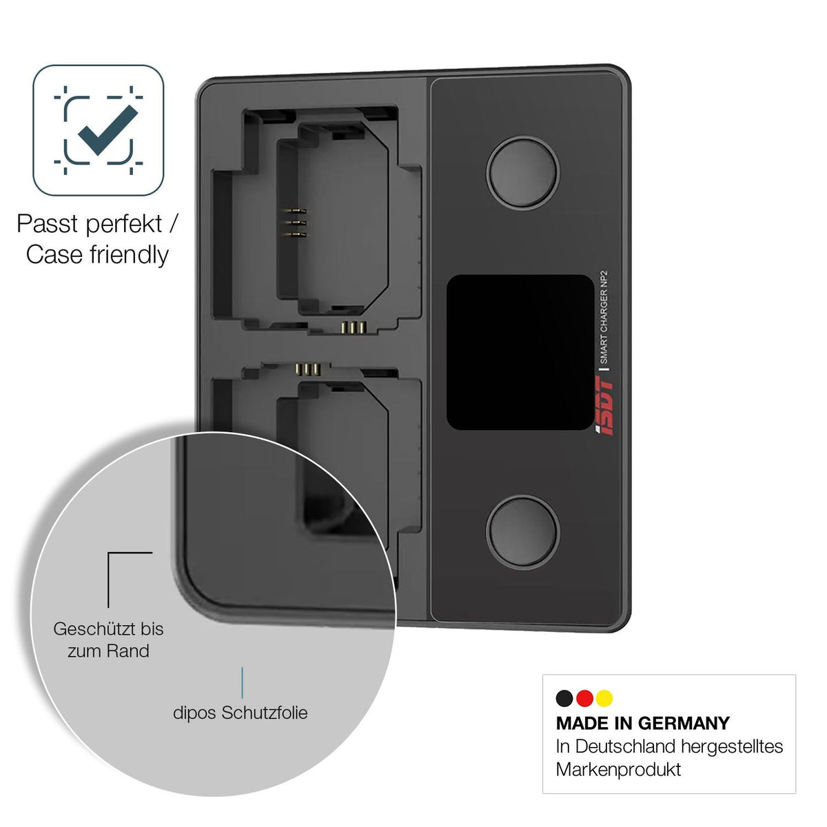 2x Screen Protector for ISDT NP2 matte Flexible Glass 9H dipos