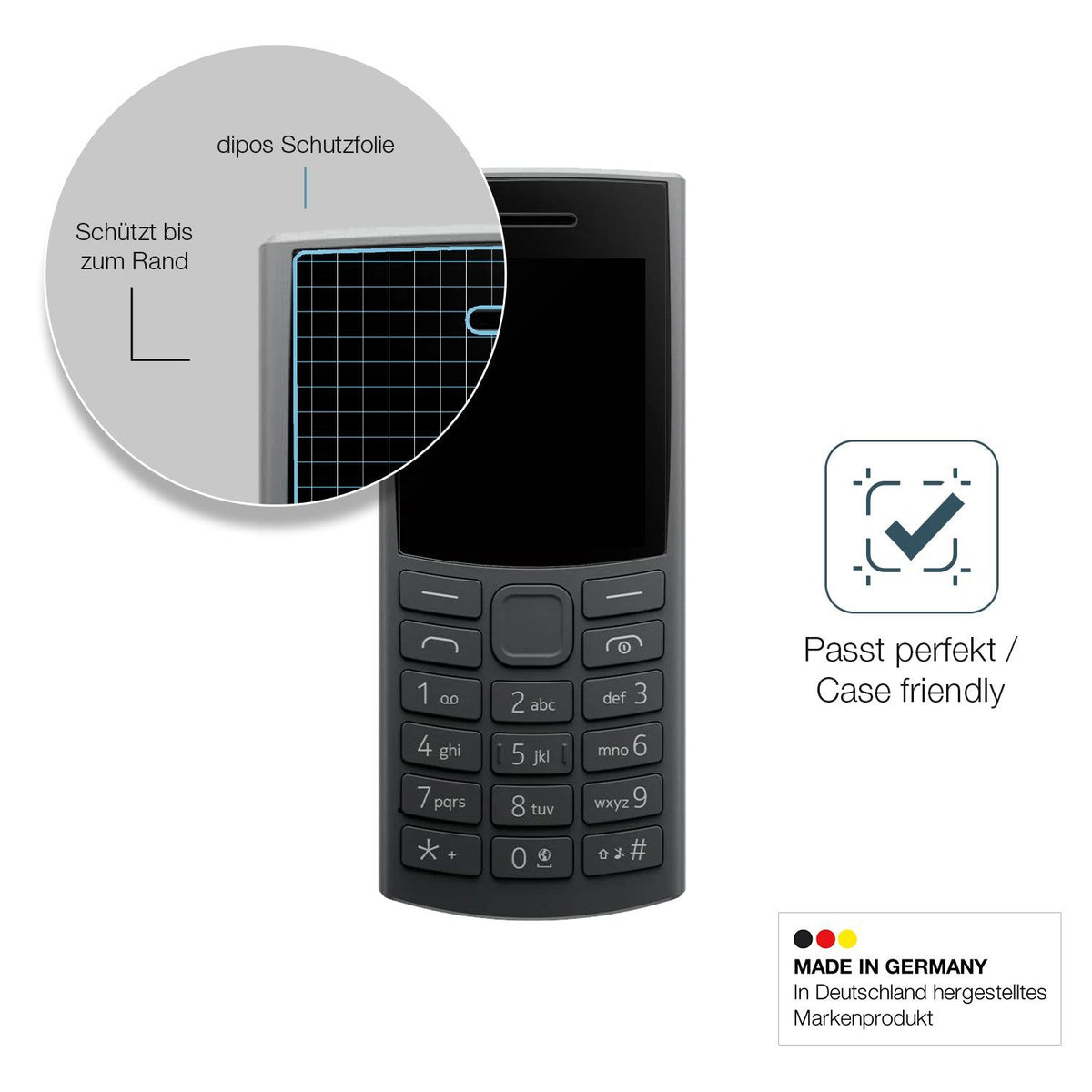 2x Screen Protector for Nokia 105 2G Edition 2025 matte Flexible Glass 9H dipos