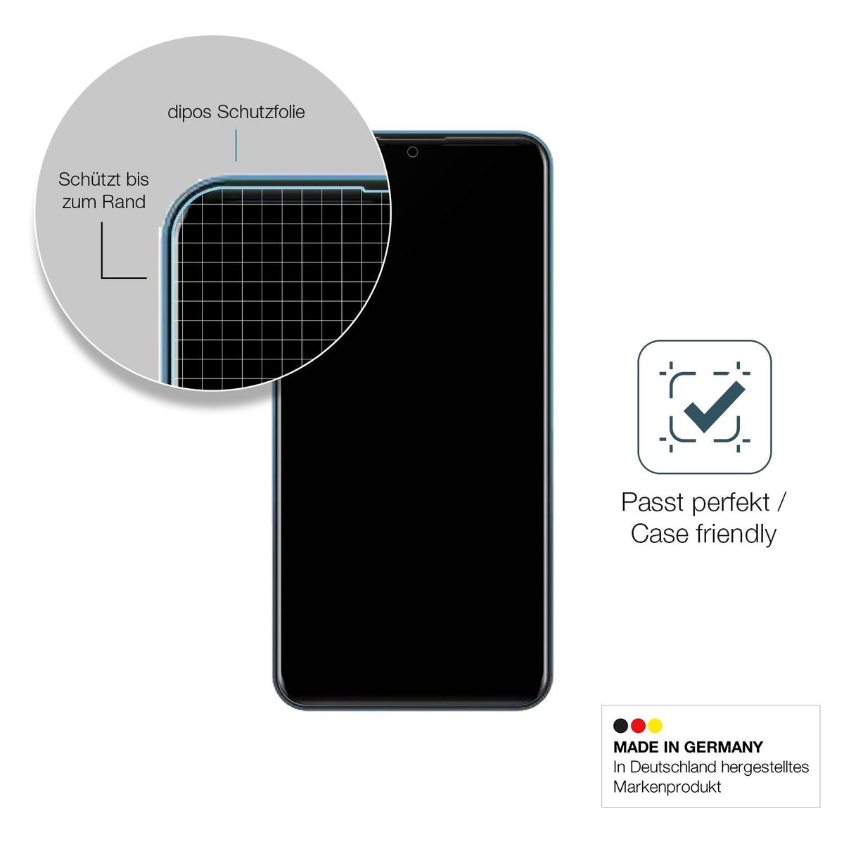 2x Screen Protector for I Kall K470 Plus matte Flexible Glass 9H dipos