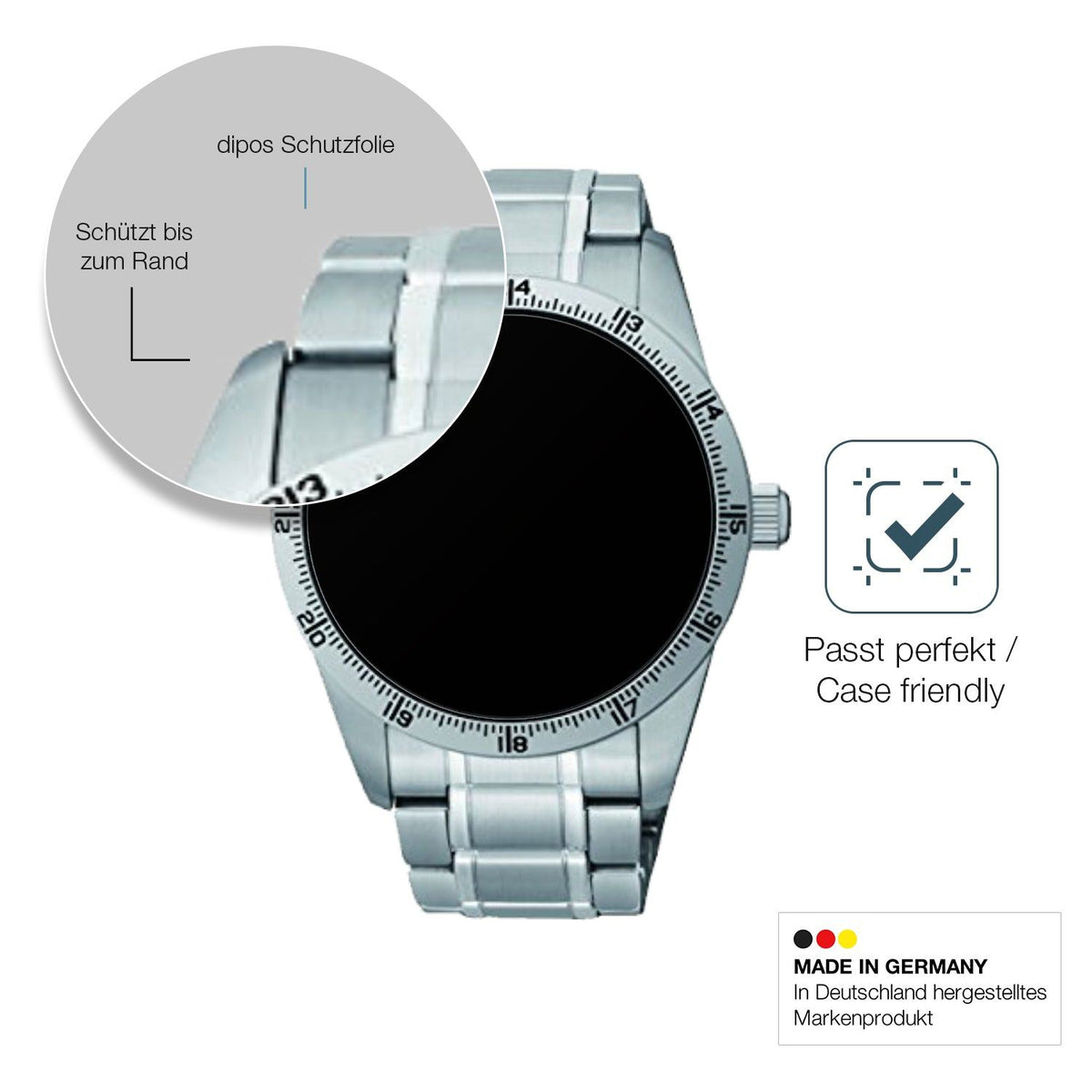 2x Screen Protector for Seiko 5 Sports SRP513K1 matte Flexible Glass 9H dipos